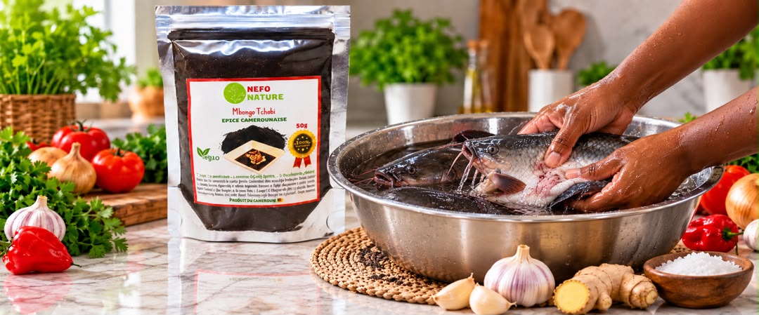 Mains qui nettoient le poisson frais dans un grand bol en inox